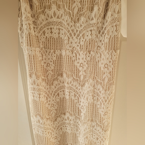 Lulu's Just My Love White Lace Tie-Strap Midi Dress - Picture 6 of 8